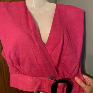 NWT ZARA PINK CROP TOP SZ SMALL
